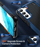 LeYi for Samsung Galaxy S22 5G Case with Screen Protector, Dual Layer Shockproof Protective Hard PC Back & Soft Bumper Resilient Shock Absorb Case for Samsung S22