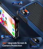 LeYi for iPhone X/XS Case with Screen Protector, Dual Layer Protective Hard PC Back & Soft Bumper Resilient Shock Absorb Case Cover for iPhone X/XS Phone