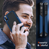 LeYi for iPhone X/XS Case with Screen Protector, Dual Layer Protective Hard PC Back & Soft Bumper Resilient Shock Absorb Case Cover for iPhone X/XS Phone