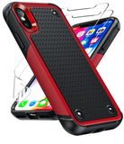 LeYi for iPhone X/XS Case with Screen Protector, Dual Layer Protective Hard PC Back & Soft Bumper Resilient Shock Absorb Case Cover for iPhone X/XS Phone
