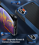 LeYi for iPhone XS Max Case with Screen Protector, Dual Layer Protective Hard PC Back & Soft Bumper Resilient Shock Absorb Case Cover for iPhone XS Max Phone