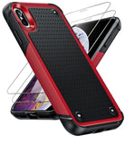 LeYi for iPhone XS Max Case with Screen Protector, Dual Layer Protective Hard PC Back & Soft Bumper Resilient Shock Absorb Case Cover for iPhone XS Max Phone