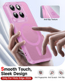 LeYi for Moto Edge 2026 Case: Compatible with Mag-Safe, Military-Grade Matte Translucent Soft-Touch Skin Funda para moto edge 2026