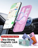 LeYi for Moto Edge 2026 Case: Compatible with Mag-Safe, Military-Grade Matte Translucent Soft-Touch Skin Funda para moto edge 2026