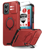 LeYi for Moto G 5G-2024 Case: with Slide Camera Cover and Screen Protector, [Military-Grade] Cellphone Case Cover with Magnetic Ring Kickstand for Moto G 5G 2024