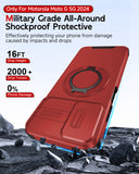 LeYi for Moto G 5G-2024 Case: with Slide Camera Cover and Screen Protector, [Military-Grade] Cellphone Case Cover with Magnetic Ring Kickstand for Moto G 5G 2024