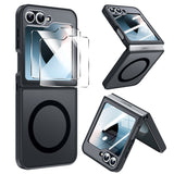 LeYi for Samsung-Galaxy-Z-Flip-6-Case: Galaxy Z Flip 6 Case [Compatible with MagSafe] with Fast Magnetic Integrated Structure Funda para Z Flip 6