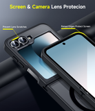 LeYi for Samsung-Galaxy-Z-Flip-6-Case: Galaxy Z Flip 6 Case [Compatible with MagSafe] with Fast Magnetic Integrated Structure Funda para Z Flip 6