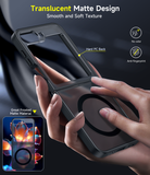 LeYi for Samsung-Galaxy-Z-Flip-6-Case: Galaxy Z Flip 6 Case [Compatible with MagSafe] with Fast Magnetic Integrated Structure Funda para Z Flip 6