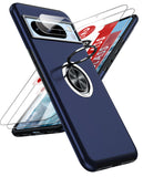 LeYi for Google Pixel 8 Pro Case with Glass Screen Protector and Lens Protector, Shockproof Heavy Duty Protective Slim Fit Google Pixel 8 Pro Cell Phone Case Cover with Rotatable Ring Holder Magnetic Kickstand for Women
