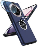 LeYi for Honor Magic7 Lite-5G Case with Lens Protector, Shockproof Heavy Duty Protective Slim Fit Honor Magic7 Lite 5G Cell Phone Case Cover with Rotatable Ring Holder Magnetic Kickstand for Women