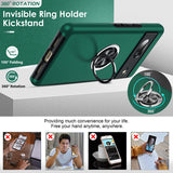 LeYi for Google Pixel 7 Case with Glass Screen Protector, Shockproof Heavy Duty Protective Slim Fit Google Pixel 7 Cell Phone Case Cover with Rotatable Ring Holder Magnetic Kickstand for Women
