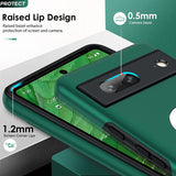 LeYi for Google Pixel 7 Case with Glass Screen Protector, Shockproof Heavy Duty Protective Slim Fit Google Pixel 7 Cell Phone Case Cover with Rotatable Ring Holder Magnetic Kickstand for Women