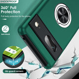 LeYi for Google Pixel 7 Case with Glass Screen Protector, Shockproof Heavy Duty Protective Slim Fit Google Pixel 7 Cell Phone Case Cover with Rotatable Ring Holder Magnetic Kickstand for Women