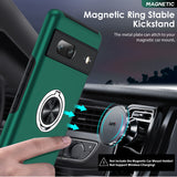 LeYi for Google Pixel 7 Case with Glass Screen Protector, Shockproof Heavy Duty Protective Slim Fit Google Pixel 7 Cell Phone Case Cover with Rotatable Ring Holder Magnetic Kickstand for Women