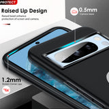 LeYi for Google Pixel 8 Pro Case with Glass Screen Protector and Lens Protector, Shockproof Heavy Duty Protective Slim Fit Google Pixel 8 Pro Cell Phone Case Cover with Rotatable Ring Holder Magnetic Kickstand for Women