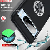 LeYi for Google Pixel 8 Pro Case with Glass Screen Protector and Lens Protector, Shockproof Heavy Duty Protective Slim Fit Google Pixel 8 Pro Cell Phone Case Cover with Rotatable Ring Holder Magnetic Kickstand for Women