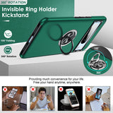LeYi for Google Pixel 8 Pro Case with Glass Screen Protector and Lens Protector, Shockproof Heavy Duty Protective Slim Fit Google Pixel 8 Pro Cell Phone Case Cover with Rotatable Ring Holder Magnetic Kickstand for Women