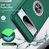 LeYi for Google Pixel 8 Pro Case with Glass Screen Protector and Lens Protector, Shockproof Heavy Duty Protective Slim Fit Google Pixel 8 Pro Cell Phone Case Cover with Rotatable Ring Holder Magnetic Kickstand for Women
