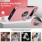 LeYi for Google Pixel 9 Case with Glass Screen Protector, Shockproof Heavy Duty Protective Slim Fit Google Pixel 9 Cell Phone Case Cover with Rotatable Ring Holder Magnetic Kickstand for Women