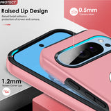 LeYi for Google Pixel 9 Case with Glass Screen Protector, Shockproof Heavy Duty Protective Slim Fit Google Pixel 9 Cell Phone Case Cover with Rotatable Ring Holder Magnetic Kickstand for Women