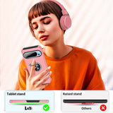 LeYi for Google Pixel 9 Case with Glass Screen Protector, Shockproof Heavy Duty Protective Slim Fit Google Pixel 9 Cell Phone Case Cover with Rotatable Ring Holder Magnetic Kickstand for Women