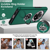 LeYi for Honor Magic7 Lite-5G Case with Lens Protector, Shockproof Heavy Duty Protective Slim Fit Honor Magic7 Lite 5G Cell Phone Case Cover with Rotatable Ring Holder Magnetic Kickstand for Women