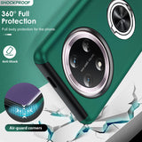 LeYi for Honor Magic7 Lite-5G Case with Lens Protector, Shockproof Heavy Duty Protective Slim Fit Honor Magic7 Lite 5G Cell Phone Case Cover with Rotatable Ring Holder Magnetic Kickstand for Women