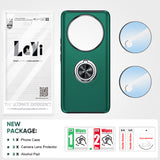 LeYi for Honor Magic7 Lite-5G Case with Lens Protector, Shockproof Heavy Duty Protective Slim Fit Honor Magic7 Lite 5G Cell Phone Case Cover with Rotatable Ring Holder Magnetic Kickstand for Women