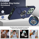 LeYi for Honor X6b 4G Case with Glass Screen Protector, Shockproof Heavy Duty Protective Slim Fit Honor X6b 4G Cell Phone Case Cover with Rotatable Ring Holder Magnetic Kickstand for Women
