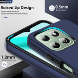 LeYi for Honor X6b 4G Case with Glass Screen Protector, Shockproof Heavy Duty Protective Slim Fit Honor X6b 4G Cell Phone Case Cover with Rotatable Ring Holder Magnetic Kickstand for Women