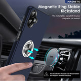 LeYi for Samsung Galaxy A07 4G Case with Glass Screen Protector and Lens Protector, Shockproof Heavy Duty Protective Slim Fit Samsung Galaxy A07 4G Cell Phone Case Cover with Rotatable Ring Holder Magnetic Kickstand for Women