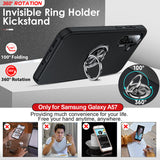 LeYi for Samsung Galaxy A57 5G Case with Glass Screen Protector and Lens Protector, Shockproof Heavy Duty Protective Slim Fit Samsung Galaxy A57 5G Cell Phone Case Cover with Rotatable Ring Holder Magnetic Kickstand for Women