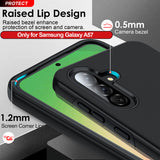 LeYi for Samsung Galaxy A57 5G Case with Glass Screen Protector and Lens Protector, Shockproof Heavy Duty Protective Slim Fit Samsung Galaxy A57 5G Cell Phone Case Cover with Rotatable Ring Holder Magnetic Kickstand for Women