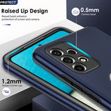 LeYi for Samsung Galaxy A53 5G Case with Glass Screen Protector, Shockproof Heavy Duty Protective Slim Fit Samsung Galaxy A53 5G Cell Phone Case Cover with Rotatable Ring Holder Magnetic Kickstand for Women