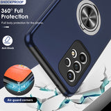LeYi for Samsung Galaxy A53 5G Case with Glass Screen Protector, Shockproof Heavy Duty Protective Slim Fit Samsung Galaxy A53 5G Cell Phone Case Cover with Rotatable Ring Holder Magnetic Kickstand for Women