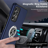 LeYi for Samsung Galaxy A53 5G Case with Glass Screen Protector, Shockproof Heavy Duty Protective Slim Fit Samsung Galaxy A53 5G Cell Phone Case Cover with Rotatable Ring Holder Magnetic Kickstand for Women