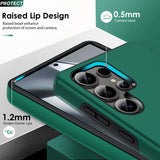 LeYi for Samsung Galaxy S25 Ultra Case with Glass Screen Protector, Shockproof Heavy Duty Protective Slim Fit Samsung Galaxy S25 Ultra Cell Phone Case Cover with Rotatable Ring Holder Magnetic Kickstand for Women