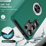 LeYi for Samsung Galaxy S25 Ultra Case with Glass Screen Protector, Shockproof Heavy Duty Protective Slim Fit Samsung Galaxy S25 Ultra Cell Phone Case Cover with Rotatable Ring Holder Magnetic Kickstand for Women