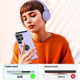 LeYi for Samsung Galaxy S25 Ultra Case with Glass Screen Protector, Shockproof Heavy Duty Protective Slim Fit Samsung Galaxy S25 Ultra Cell Phone Case Cover with Rotatable Ring Holder Magnetic Kickstand for Women
