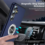 LeYi for Samsung Galaxy S25 Case with Glass Screen Protector, Shockproof Heavy Duty Protective Slim Fit Samsung Galaxy S25 Cell Phone Case Cover with Rotatable Ring Holder Magnetic Kickstand for Women