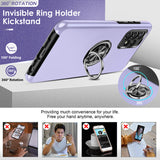 LeYi for Samsung Galaxy A52 5G Case with Glass Screen Protector, Shockproof Heavy Duty Protective Slim Fit Samsung Galaxy A52 5G Cell Phone Case Cover with Rotatable Ring Holder Magnetic Kickstand for Women