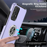 LeYi for Samsung Galaxy A52 5G Case with Glass Screen Protector, Shockproof Heavy Duty Protective Slim Fit Samsung Galaxy A52 5G Cell Phone Case Cover with Rotatable Ring Holder Magnetic Kickstand for Women