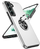 LeYi for Samsung Galaxy S22 Case, Shockproof Heavy Duty Protective Slim Fit Samsung Galaxy S22 Cell Phone Case Cover with Rotatable Ring Holder Magnetic Kickstand for Women