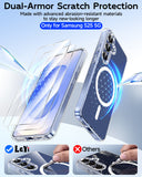 LeYi for Samsung Galaxy S25 Case: Crystal Clear [Anti-Yellowing][Magnet Fit] with Screen Protector, Translucent & Military-Grade Protection Funda para S 25 5G