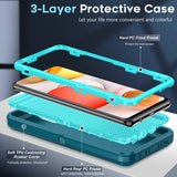 LeYi for Samsung-Galaxy-A42-5G Case with Screen Protector X1, SAM A42 5G Case 3 in 1 Rugged Shockproof Android Cover Funda A42 5G