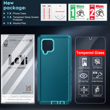 LeYi for Samsung-Galaxy-A42-5G Case with Screen Protector X1, SAM A42 5G Case 3 in 1 Rugged Shockproof Android Cover Funda A42 5G