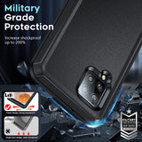 LeYi for Samsung-Galaxy-A42-5G Case with Screen Protector X1, SAM A42 5G Case 3 in 1 Rugged Shockproof Android Cover Funda A42 5G