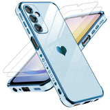 LeYi for Samsung Galaxy A25 5G Case: with Tempered Glass Screen Protector [2 Pcs]+ Full Camera Lens Protection
