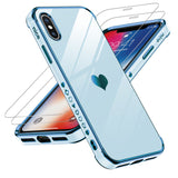 LeYi for iPhone X/ XS Case: with Tempered Glass Screen Protector [2 Pcs]+ Full Camera Lens Protection